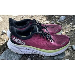 Hoka Clifton 8 Shoes Womens Size 10.5 B Running Athletic Ibis Rose 1119394-BGIR